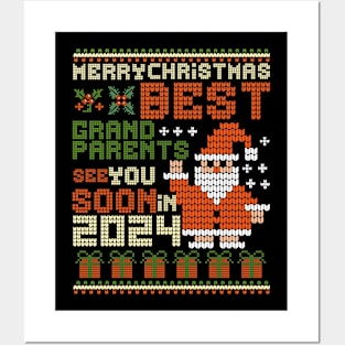 Best Grandparents, Merry Christmas! See you soon in 2024! Posters and Art